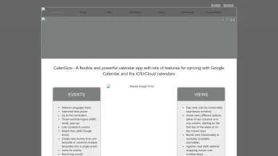 Screenshot preview of calengoo.com