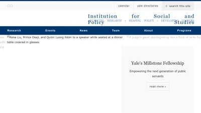 Screenshot preview of isps.yale.edu
