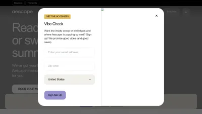 Screenshot preview of aescape.com