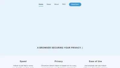 Screenshot preview of iridiumbrowser.de