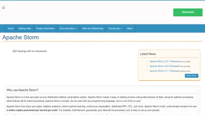 Screenshot preview of storm.apache.org