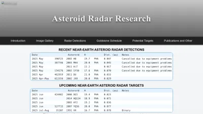 Screenshot preview of echo.jpl.nasa.gov