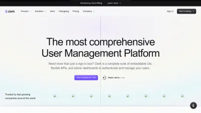 Screenshot preview of clerk.com
