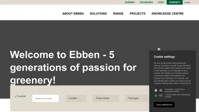 Screenshot preview of ebben.nl