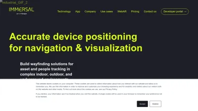 Screenshot preview of immersal.com