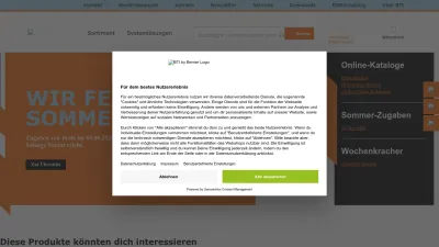 Screenshot preview of bti.de