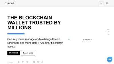 Screenshot preview of coinomi.com
