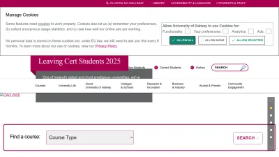Screenshot preview of universityofgalway.ie