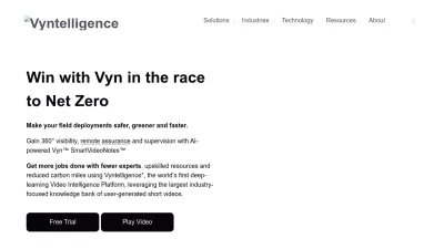 Screenshot preview of vyntelligence.com