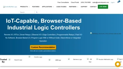 Screenshot preview of controlbyweb.com