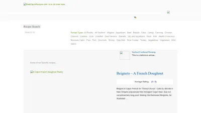 Screenshot preview of realcajunrecipes.com