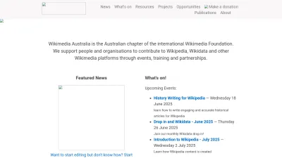 Screenshot preview of wikimedia.org.au