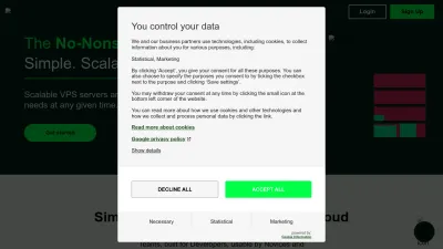 Screenshot preview of webdock.io