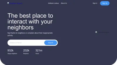 Screenshot preview of neighbor.report