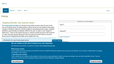 Screenshot preview of irecord.org.uk