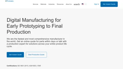 Screenshot preview of protolabs.com