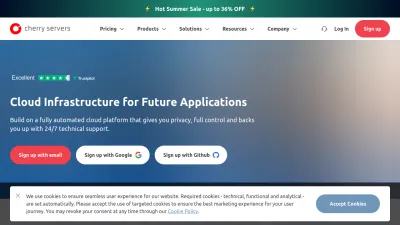 Screenshot preview of cherryservers.com