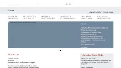 Screenshot preview of bundeskriminalamt.at