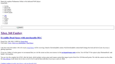 Screenshot preview of xbox360fanboy.com