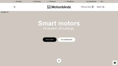 Screenshot preview of motionblinds.com
