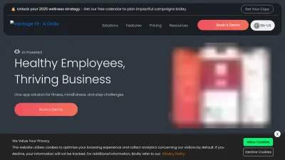 Screenshot preview of vantagefit.io