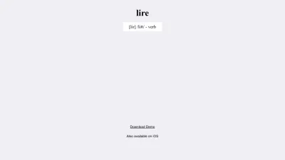 Screenshot preview of lireapp.com