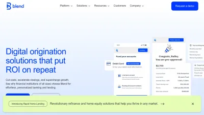 Screenshot preview of blend.com