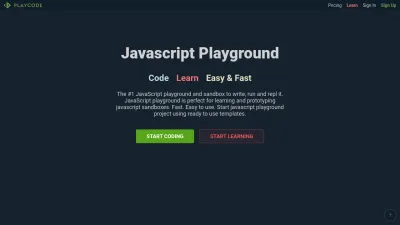 Screenshot preview of playcode.io