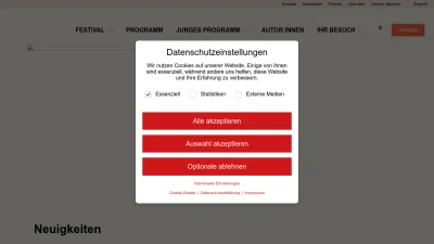 Screenshot preview of literaturfestival.com