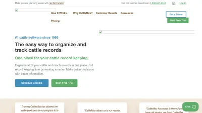 Screenshot preview of cattlemax.com
