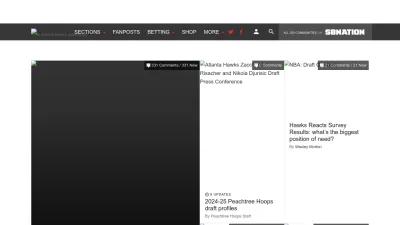 Screenshot preview of peachtreehoops.com