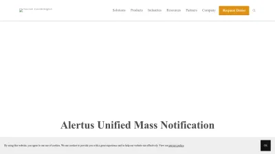 Screenshot preview of alertus.com
