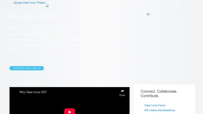 Screenshot preview of clearlinux.org