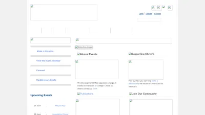 Screenshot preview of alumni.christs.cam.ac.uk