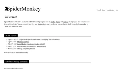 Screenshot preview of spidermonkey.dev