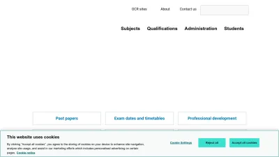 Screenshot preview of ocr.org.uk