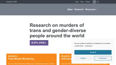 Screenshot preview of transrespect.org