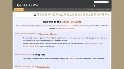 Screenshot preview of wiki.openttd.org