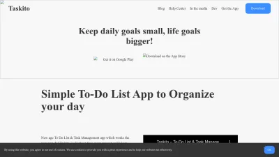 Screenshot preview of taskito.io