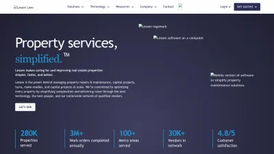 Screenshot preview of lessen.com