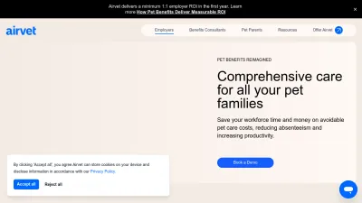 Screenshot preview of airvet.com