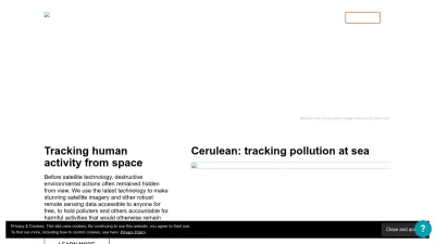 Screenshot preview of skytruth.org