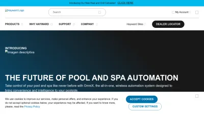 Screenshot preview of hayward.com