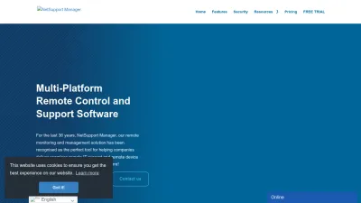 Screenshot preview of netsupportmanager.com