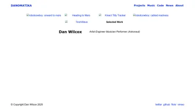 Screenshot preview of danomatika.com