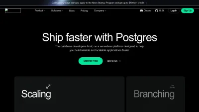 Screenshot preview of neon.tech