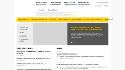 Screenshot preview of rosneft.com
