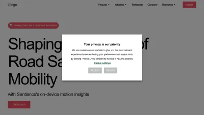 Screenshot preview of sentiance.com