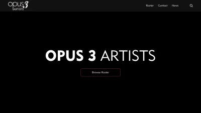 Screenshot preview of opus3artists.com