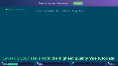Screenshot preview of vuemastery.com